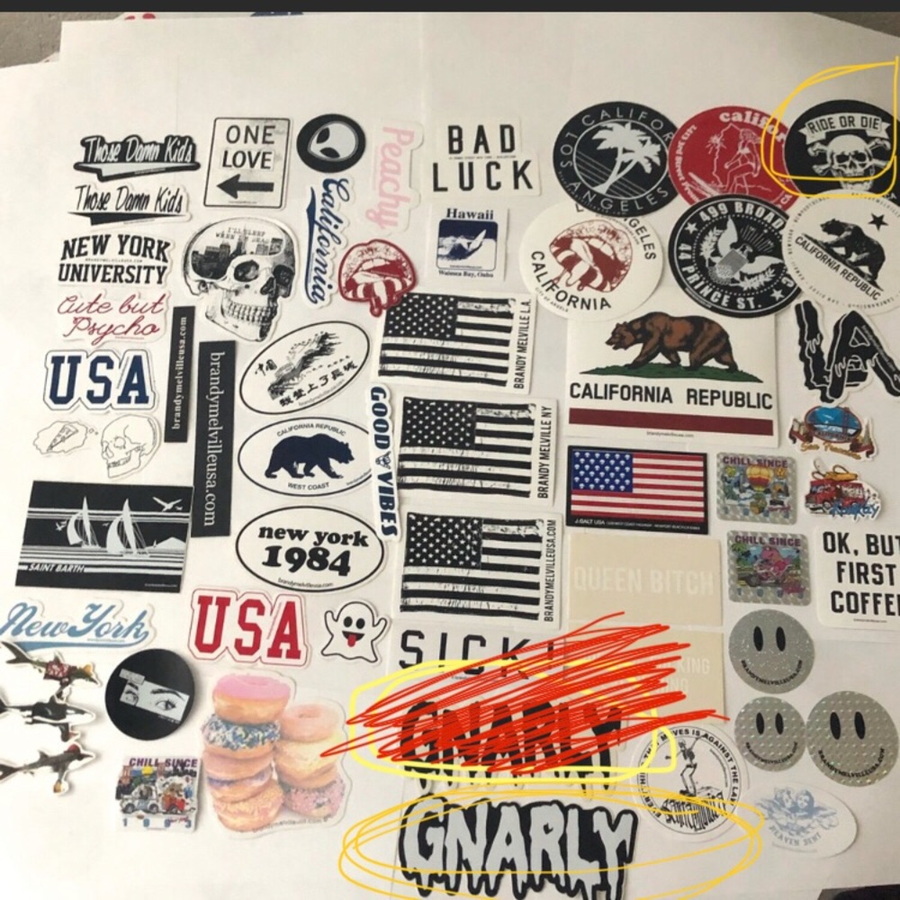 2 STICKERS FOR MICHELLE